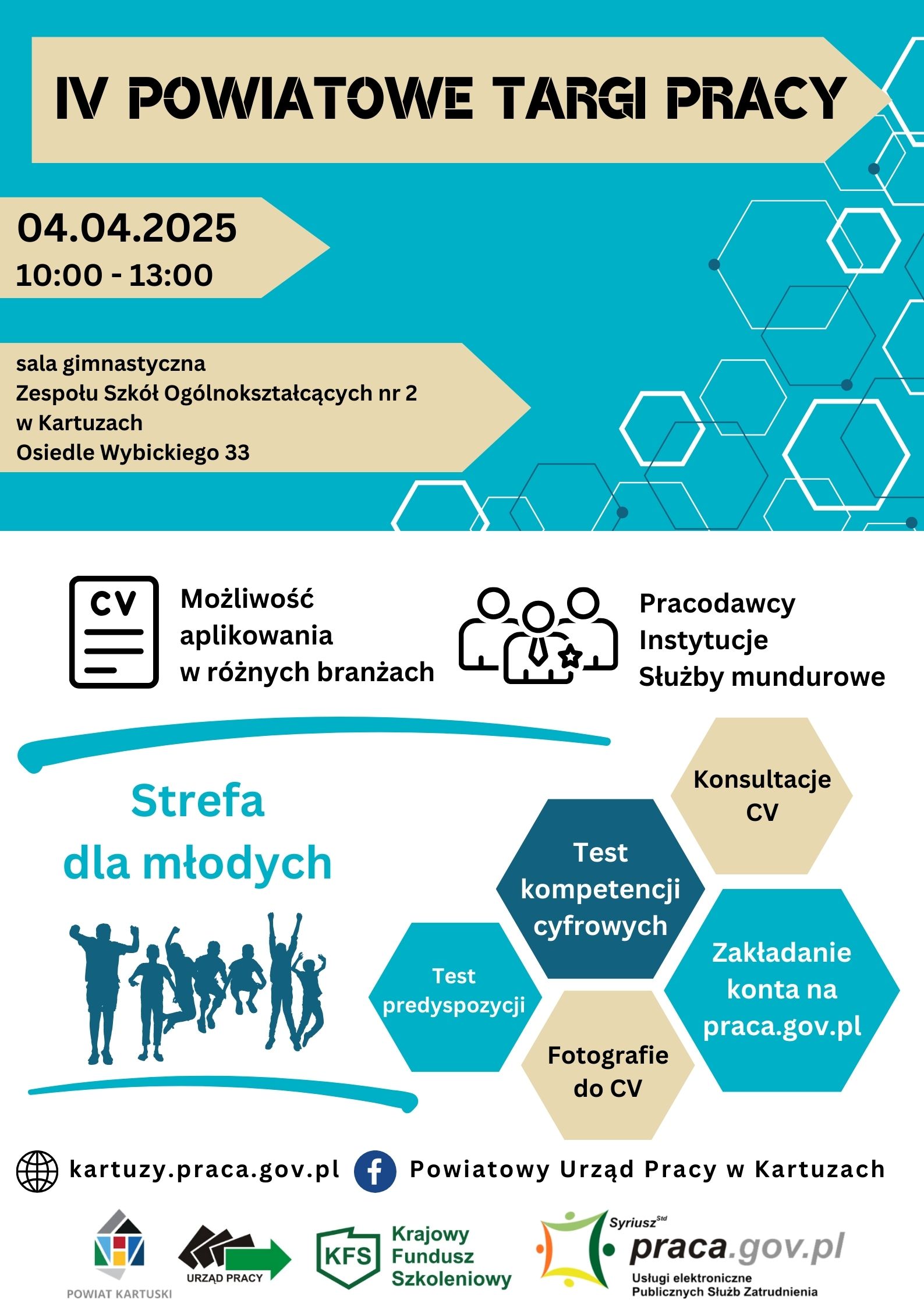 Powiatowy Urząd Pracy w Kartuzach zaprasza na  IV POWIATOWE TARGI PRACY – KARTUZY 2025